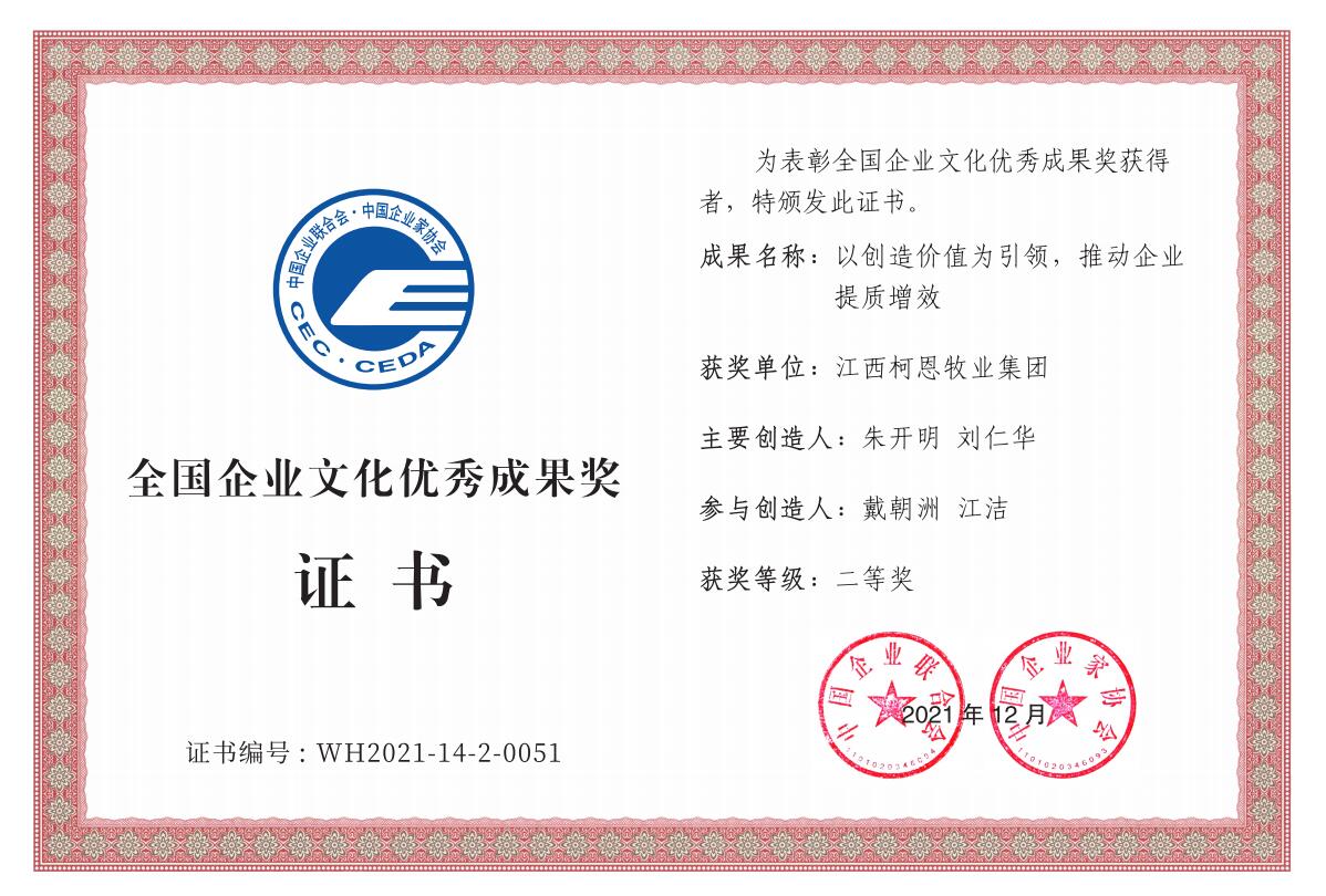 2020-2021年度全国pg电子官方网站优秀成果2等奖(证书)